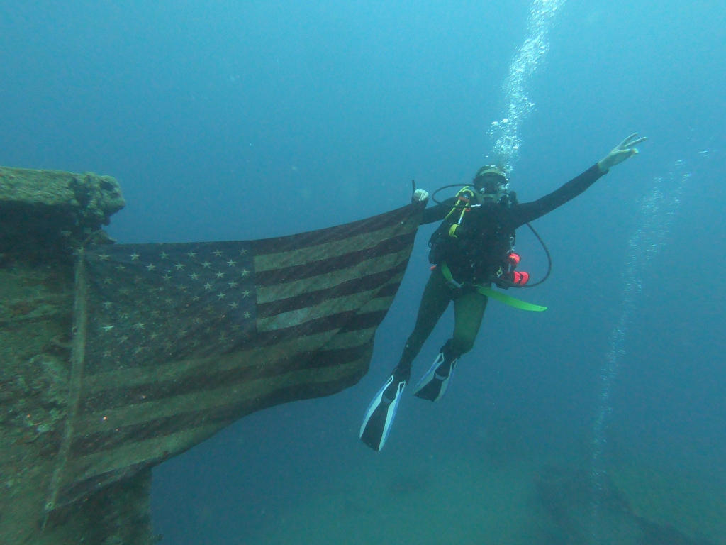 Scuba diving the ship wrecks of Guam